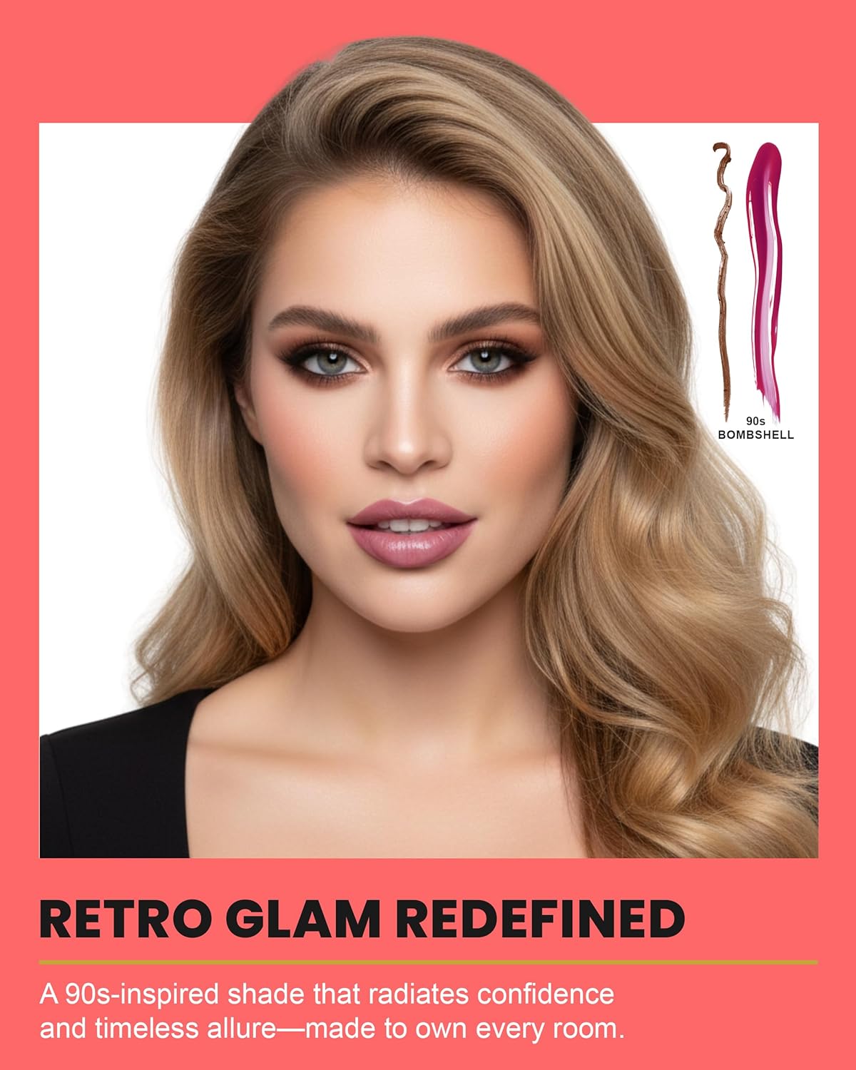 Lip Kit Duo – 90s Bombshell - TikTok-Viral Precision Liner & Glossy Liquid Lipstick, Clean 2-Step Set with Hydrating Long-Wear Color – Bold Inclusive Beauty for Everyday Konfidence