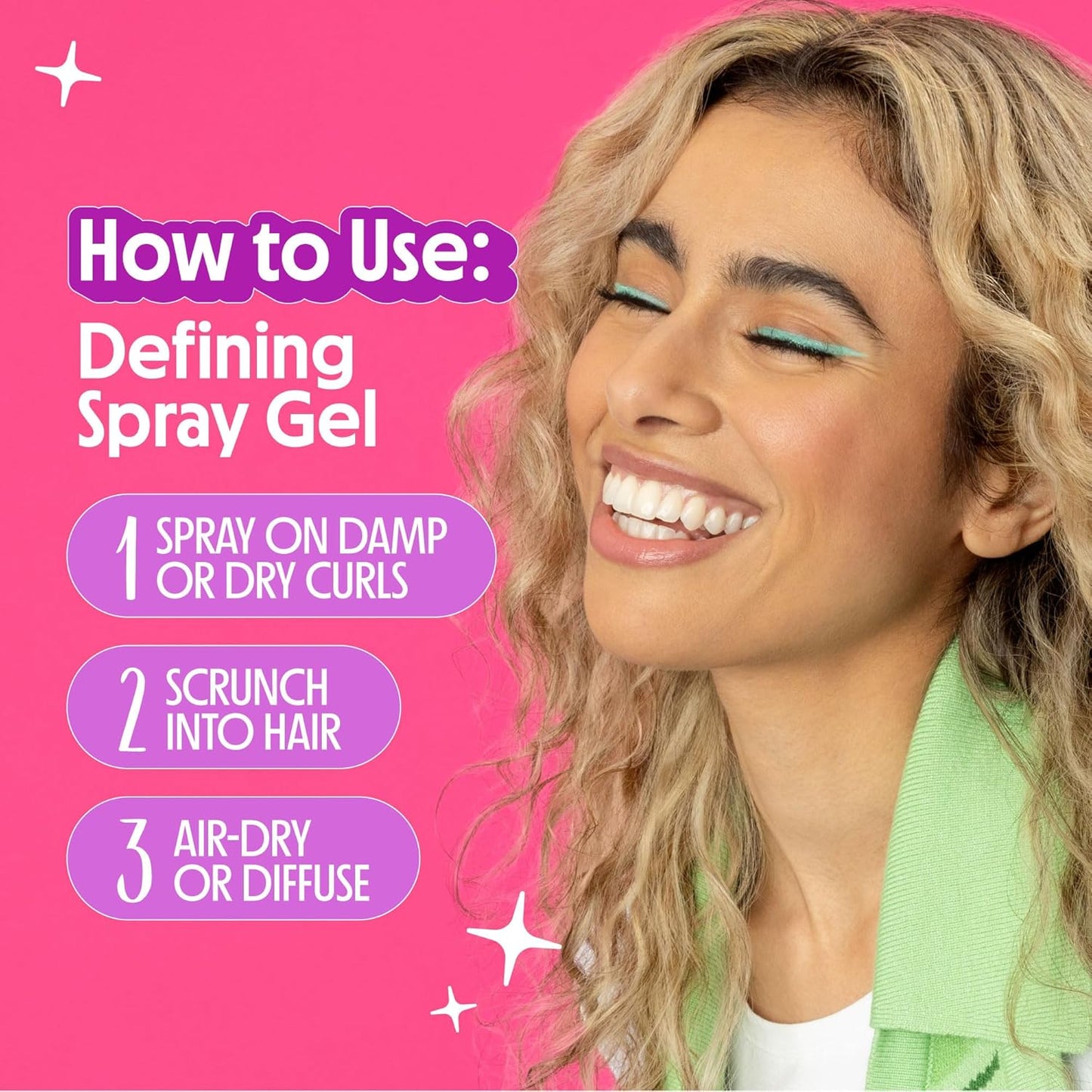 Not Your Mother's Curl Talk Defining Spray Gel and Defining Cream (2-Pack) - Formulated with Rice Curl Complex - For All Curly Hair Types