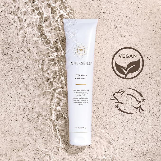 INNERSENSE Organic Beauty - Natural Hydrating Hair Mask | Deep Hydration, Nourishing, Strengthening | Non-Toxic, Cruelty-Free, Clean Haircare (2 Pack - 2 fl oz | 59.1 mL each)