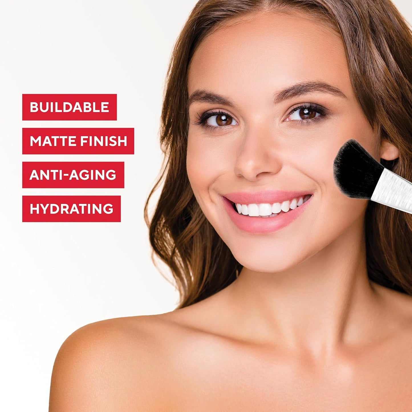 MIRABELLA - Invincible for All Pure Press Foundation, HD-Finish Pressed Powder, Buildable Mineral Pressed Powder Compact with Jojoba & Triglyceride, Age-Defying Makeup for All Skin Types, Medium M10