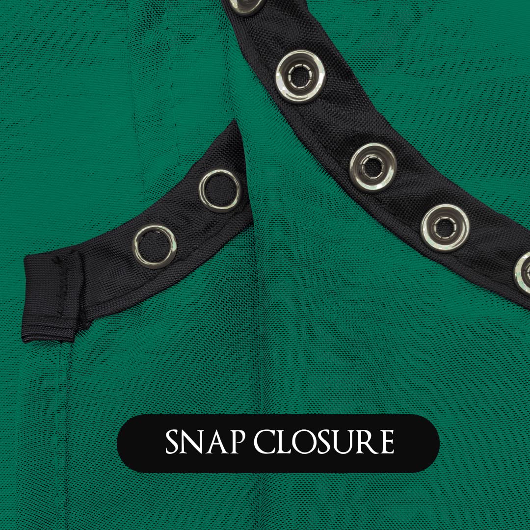 Betty Dain Lightweight Crinkle Nylon Hair Cutting/Styling Cape, Water Resistant, Ultra Lightweight Crinkle Antron Nylon, Repels Hair, Neck Snap Closure, Generous 54 x 60 Inch Size, Green