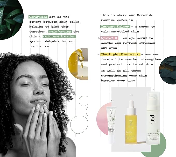 Pai Skincare - Organic Instant Kalmer Sea Aster + Schisandra Ceramide Serum | Natural, Vegan, Sensitive Skincare (1 fl oz | 30 mL)