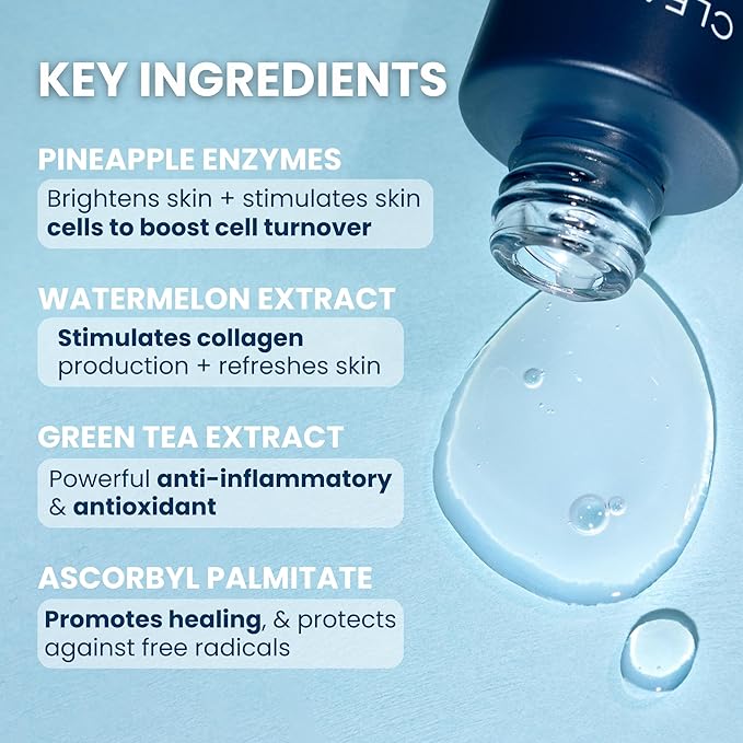 Clean Skin Club Vitamin C Serum & Brightening Booster, Vitamins A, E, D & K, Anti Aging Collagen Clear Facial Care, Glow, Acne, Scars, Sun Damage, Wrinkles, Age, Dark Spot Corrector Recipe