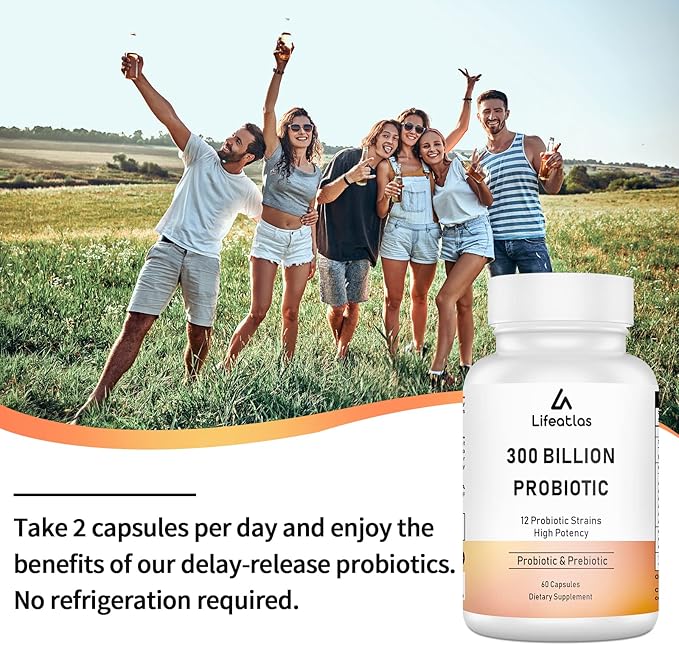 300 Billion CFU Probiotics 12 Probiotic 60 Capsules