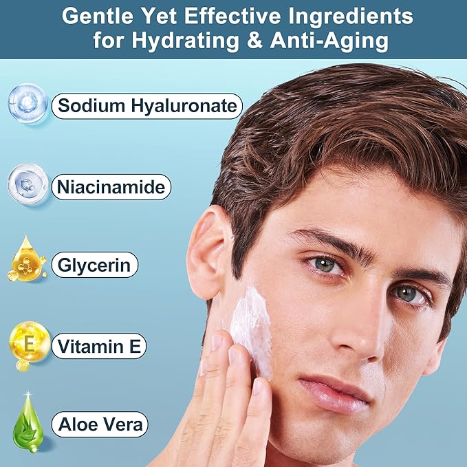 Mens Gifts for Men,Mens Skin Care Kit,Nourishe & Hydrate Skin w/Face Wash,Scrub,Lotion,Cream,Deodorant,Mens Stocking Stuffers for Men,Unique Christmas Gifts for Men Him Dad Husband Boyfriend Teen Boy