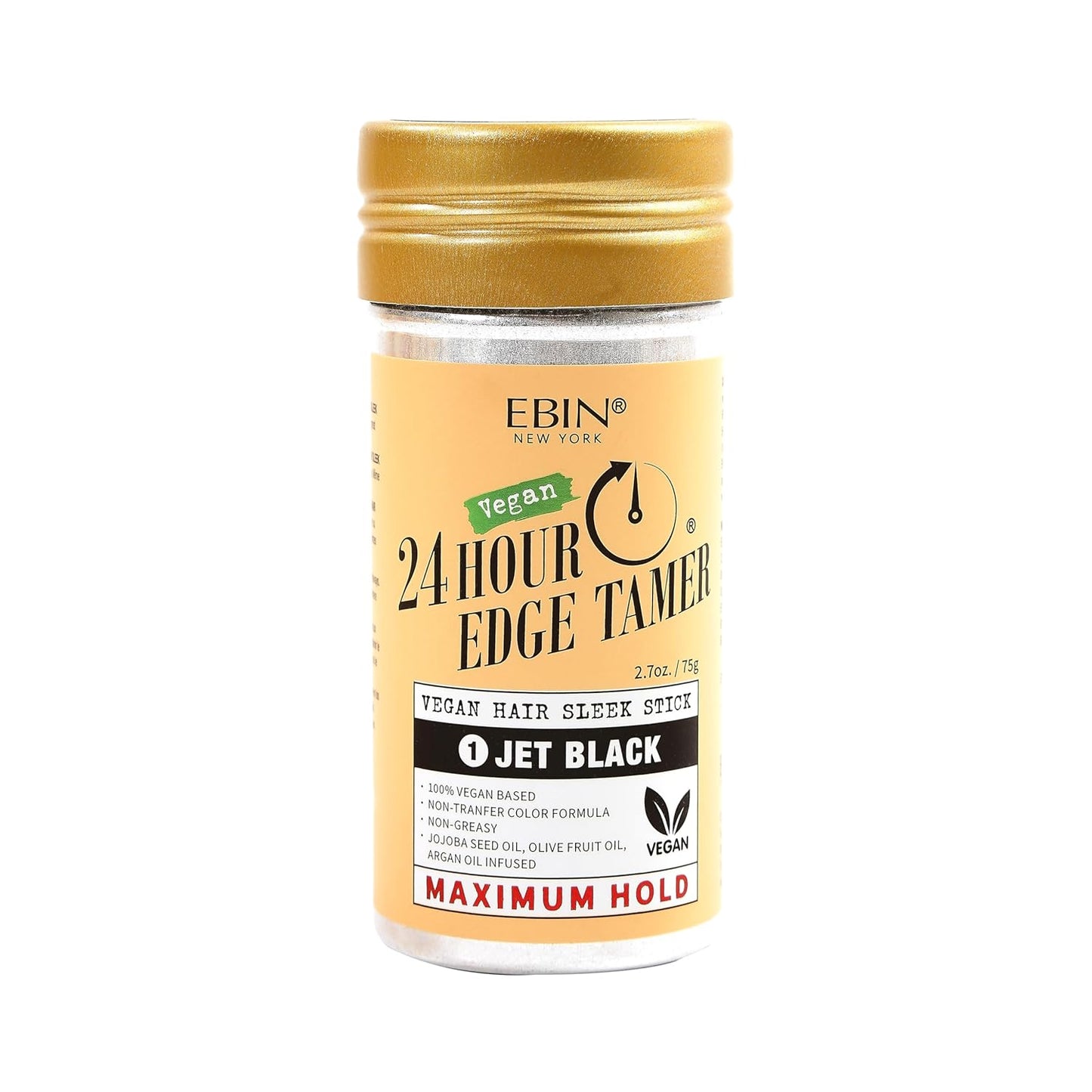 EBIN NEW YORK 24 Hour Edge Tamer Vegan Hair Sleek Stick Jet Black Maximum Hold