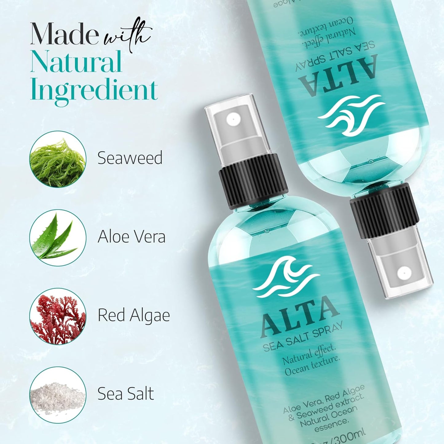 All Goods Alta 10oz Sea Salt Spray For Hair – Beach Dry Ideal for Add Volume &Texture for Women & Men.