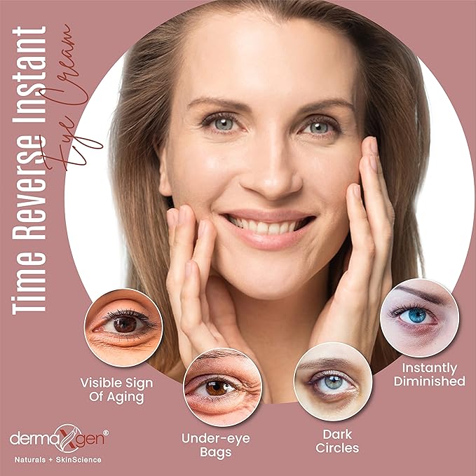 Instant Eyelift Cream Time Reverse Treatment For Dark Circles, Puffy Eyes, & Wrinkles Anti Aging Serum Reduces Under Eye Bags, Wrinkles, Dark Circles, Fine Lines & Crow's Feet Instantly - 12
