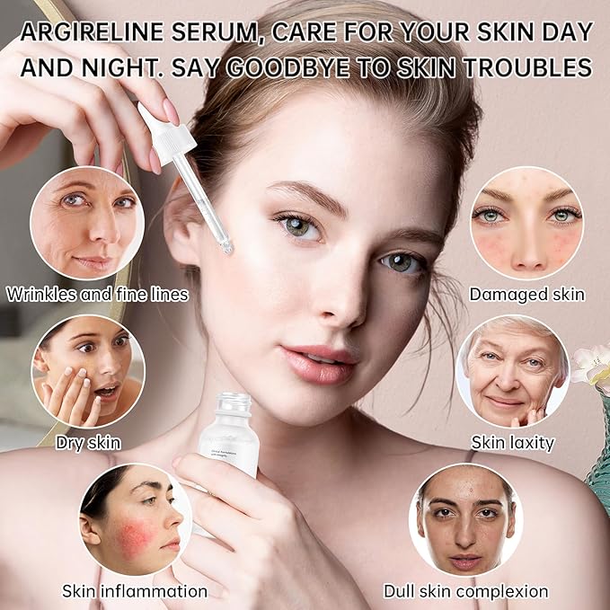 Anti Aging Argireline Solution 10%,Anti Wrinkle Hydrating Argireline Serum with Centella & Hyaluronic Acid for Skin Barrier Repair,30ml Peptides Serum for Face Reduce Fine Lines,2Pcs