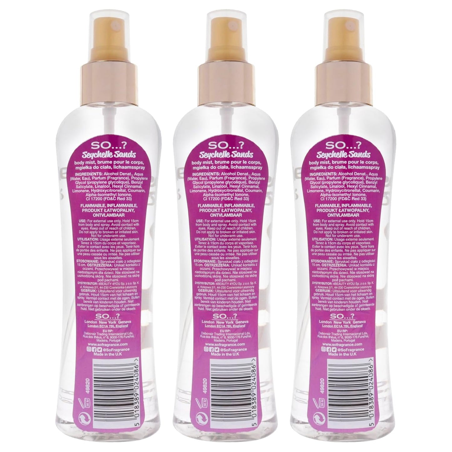 So...? Seychelle Sands Body Mist for Women - 6.9 oz Body Mist - Pack of 3