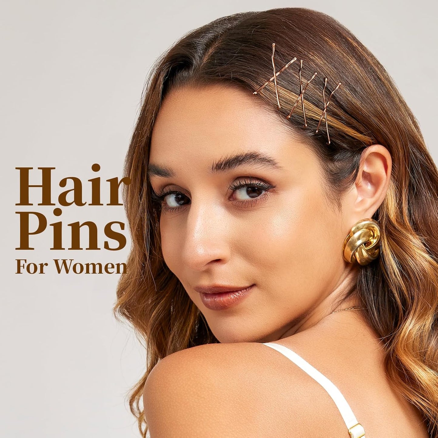 YGDZ 750PCS Bobby Pins for Women, 250PCS 2Inch Hair Pins for Brown Hair, Black, Blonde Hair, 500PCS Elastic Hair Ties Neutral Colors, Bobby Pins Set with Box, Hair Accessories for Women, Girls