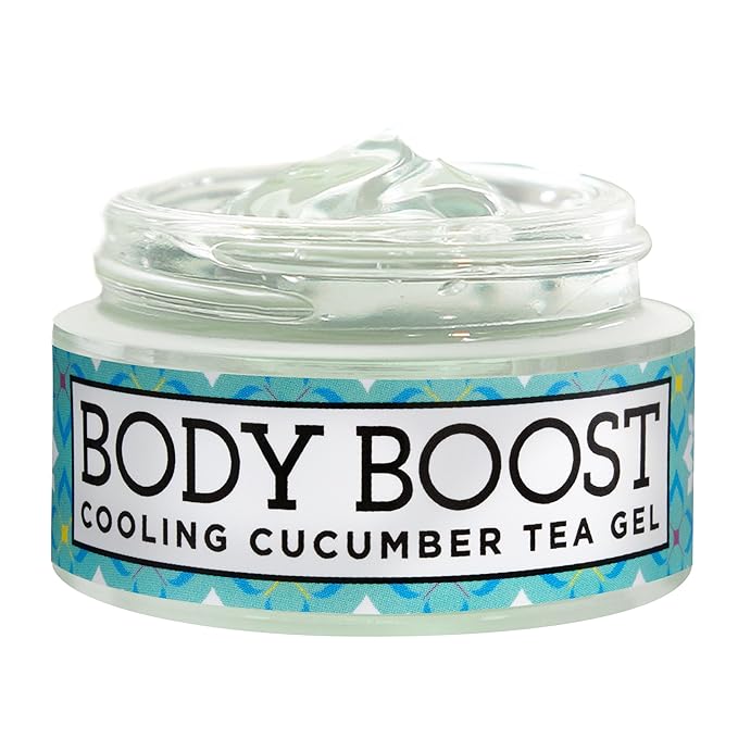 Body Boost Cooling Cucumber Tea Gel, Under Eye Gel, 0.5 oz- Reduces Puffiness, hydrate and smooth