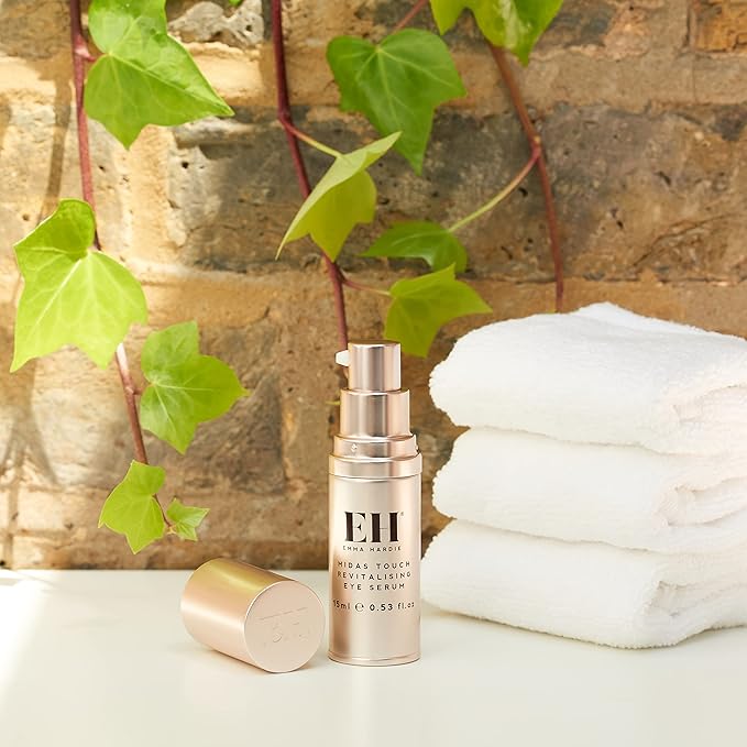 Emma Hardie 15ml Midas Touch Revitalising Eye Serum with Hyaluronic Acid, Visibly Reduces Fine Lines, Puffiness & Dark Circles, Lifting & Strengthening Eye Contour Area, Vegan & Cruelty Free