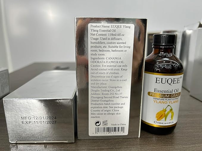 Ylang Ylang Essential Oil 118ml with Glass Dropper, Pure Ylang Ylang Oil for Diffuser, Candle Making - 4 Fl.Oz