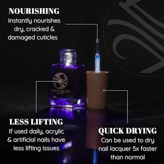 Tammy Taylor Hydrating Nail Cuticle Oil w/Cuticle Cream | Gardenia Cuticle Softener w/Vitamin E, Jojoba Oil, Natural Ingredients & USA Made Professional Nail Growth Oil for Growth & Strength .50 oz