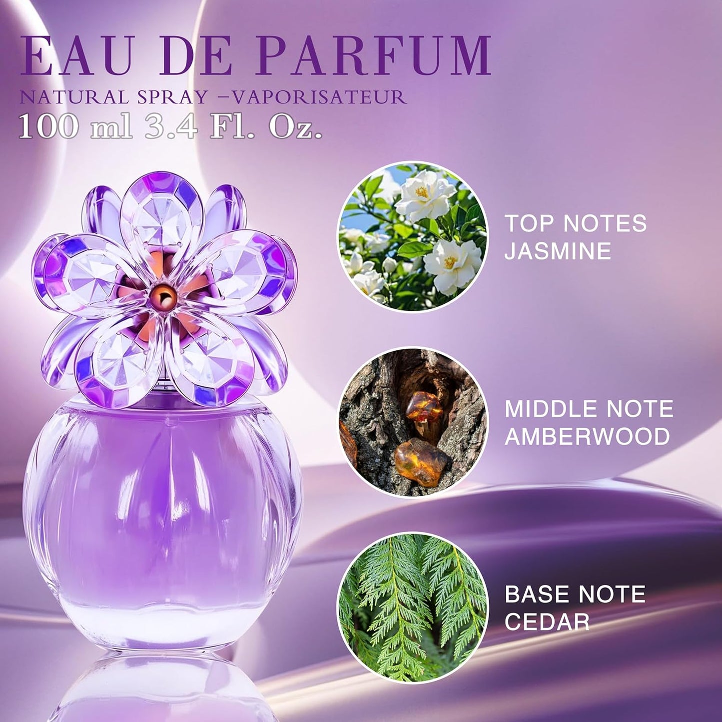 Hybrid & Company Daicy Blue Eau De Parfum Natural Spray Fresh Floral Scent, 3.4 Fl Oz