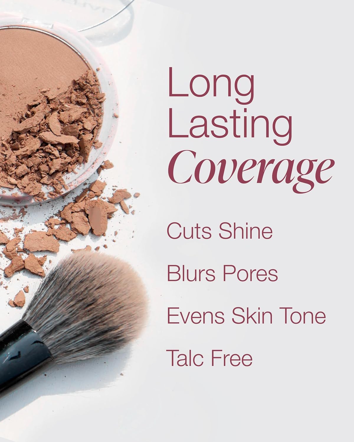 Mineral Fusion Pressed Powder Foundation - Matte Finish Face Powder for Fair-Medium Skin with Pink/Red Undertones - Age Defying Natural Makeup - Talc Free, Vegan, Hypoallergenic (Cool 2)