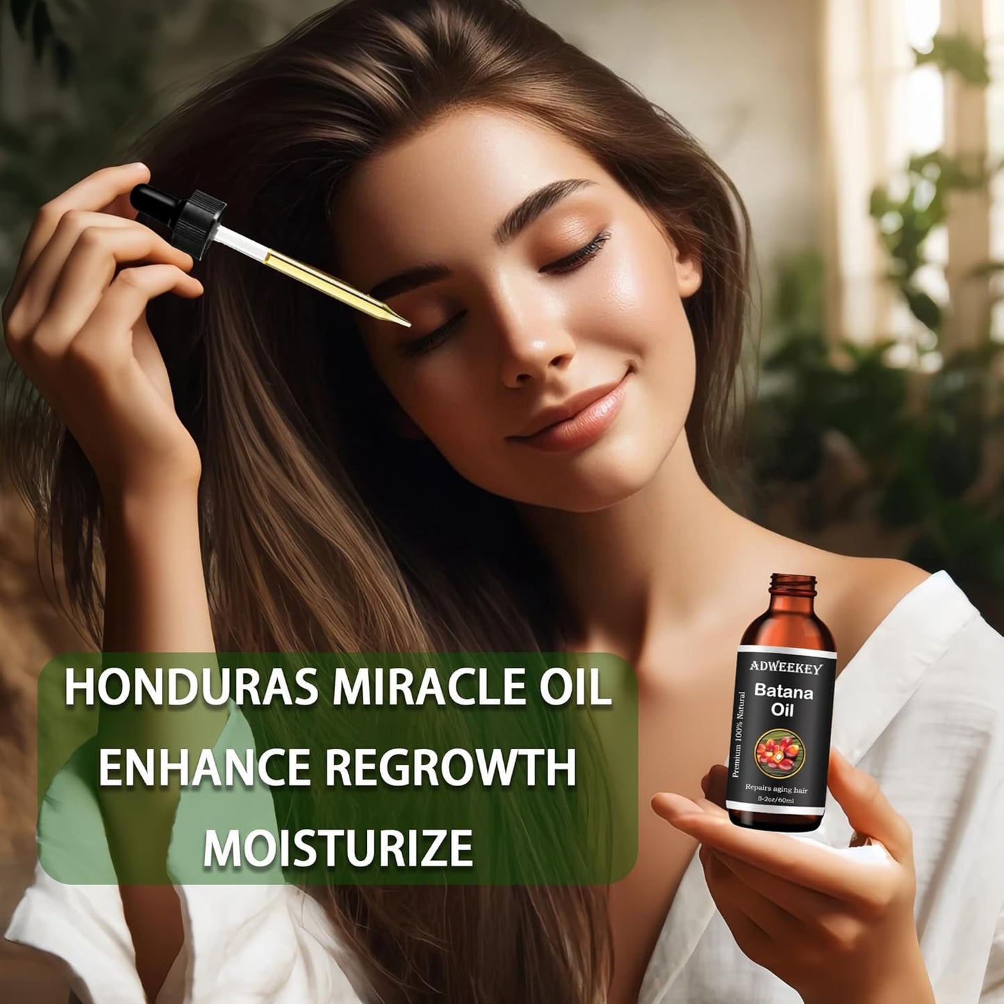 Organic Batana Oil for Hair Growth, 100% Pure , Promotes Hair Wellness for Men & Women, Enhances Hair & Skin Radiance (2.0 Oz)