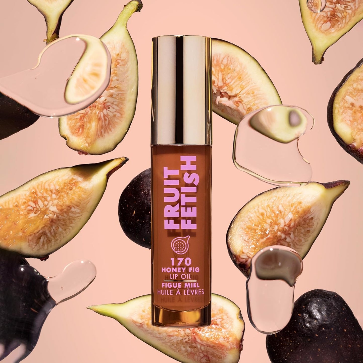 Milani Fruit Fetish Lip Oil with Vitamin E for Instant Hydration, Fruit Extract Infused Lip Treatment and Moisturizing Lip Gloss - Honey Fig