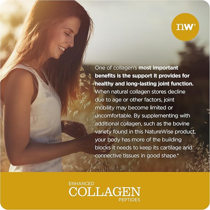 NatureWise Collagen Peptides Powder, Collagen for Women 1 & 3 Grass-Fed 45 Servings[45-Day Servings[45-Day Supply]