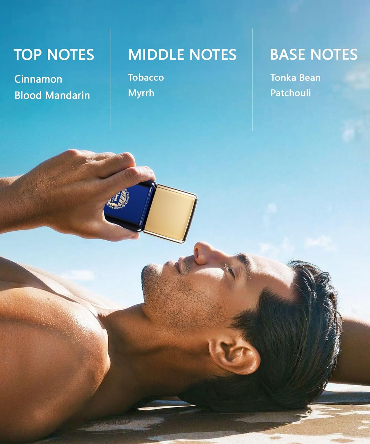 Hybrid & Company Blue Noir For Men Eau De Toilette Vaporisateur Natural Spray 3.4 Fl Oz