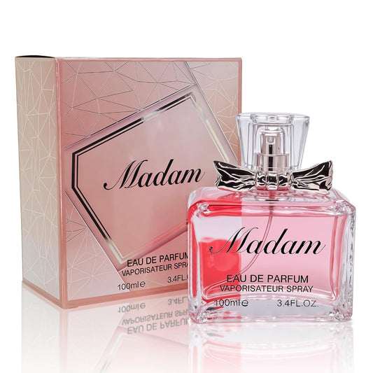 Madam Perfume for Women - 100ml Floral & Fruity Eau de Parfum with Minty,Woody, Resinous and Gourmandous Notes Long-Lasting Fragrance