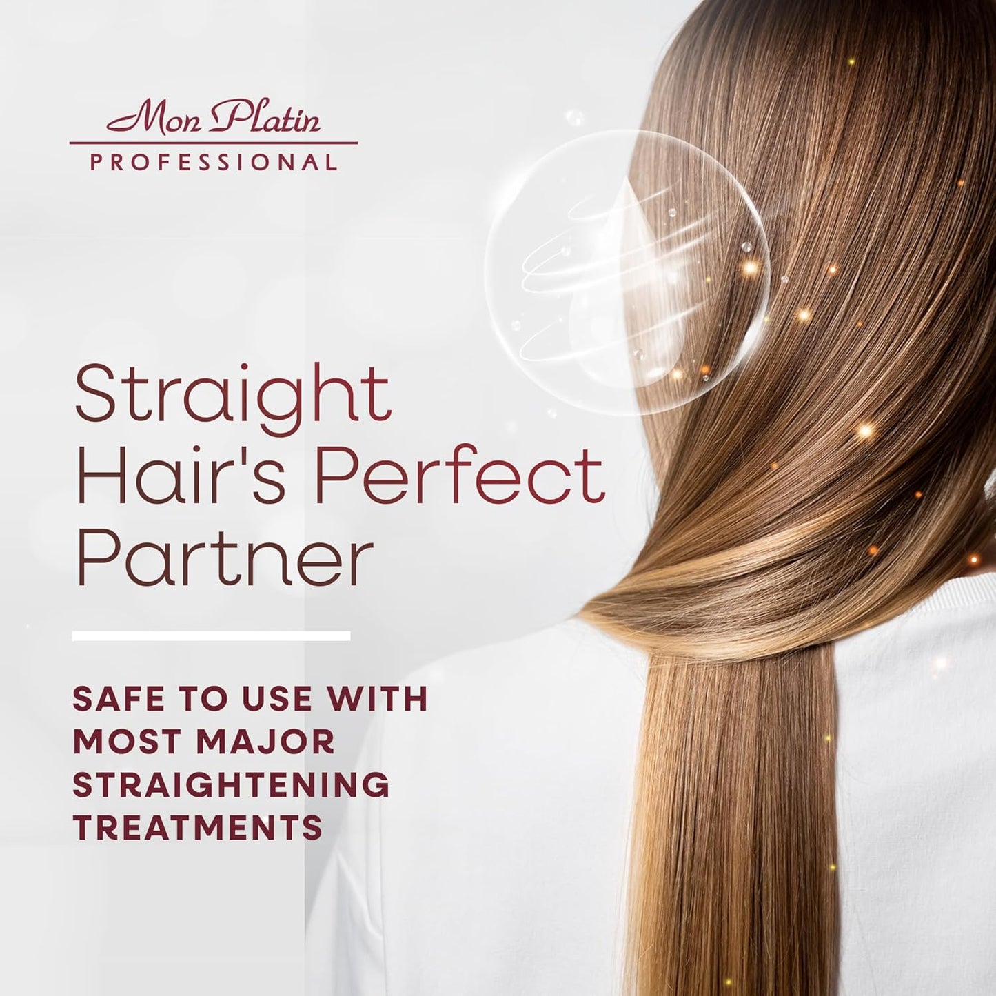 Mon Platin Natural Silk Therapy Salt-Free Shampoo for Straightened Hair - Protects Keratin & Brazilian Treatments, Sulphate-Free Formula, Keeps Hair Vibrant, 400ml