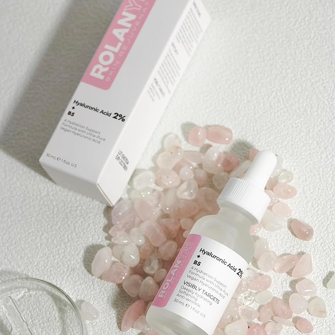 ROLANYIN Hyaluronic Acid 2% + Vitamin B5 Facial Serum for Intense Hydration Plumping and Nourishing Soothing Anti Aging Benefits Skin Repair and Elasticity Enhancement Skin Care