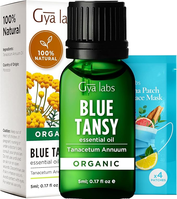 Gya Labs Blue Tansy Essential Oils for Skin - 100% Pure Natural Organic Blue Tansy Oil for Face, Diffuser, Candle Making (0.17 Fl Oz)
