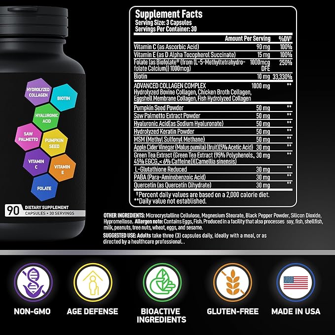 Dental Probiotic in a Travel Tin and Age Defense Collagen Matrix Beauty and Health Bundle