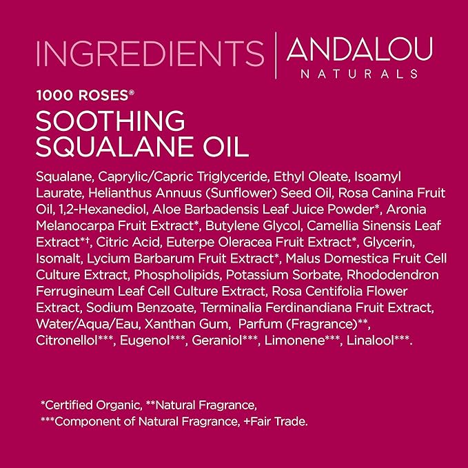 Andalou Naturals 1000 ROSES® Soothing Squalane Oil