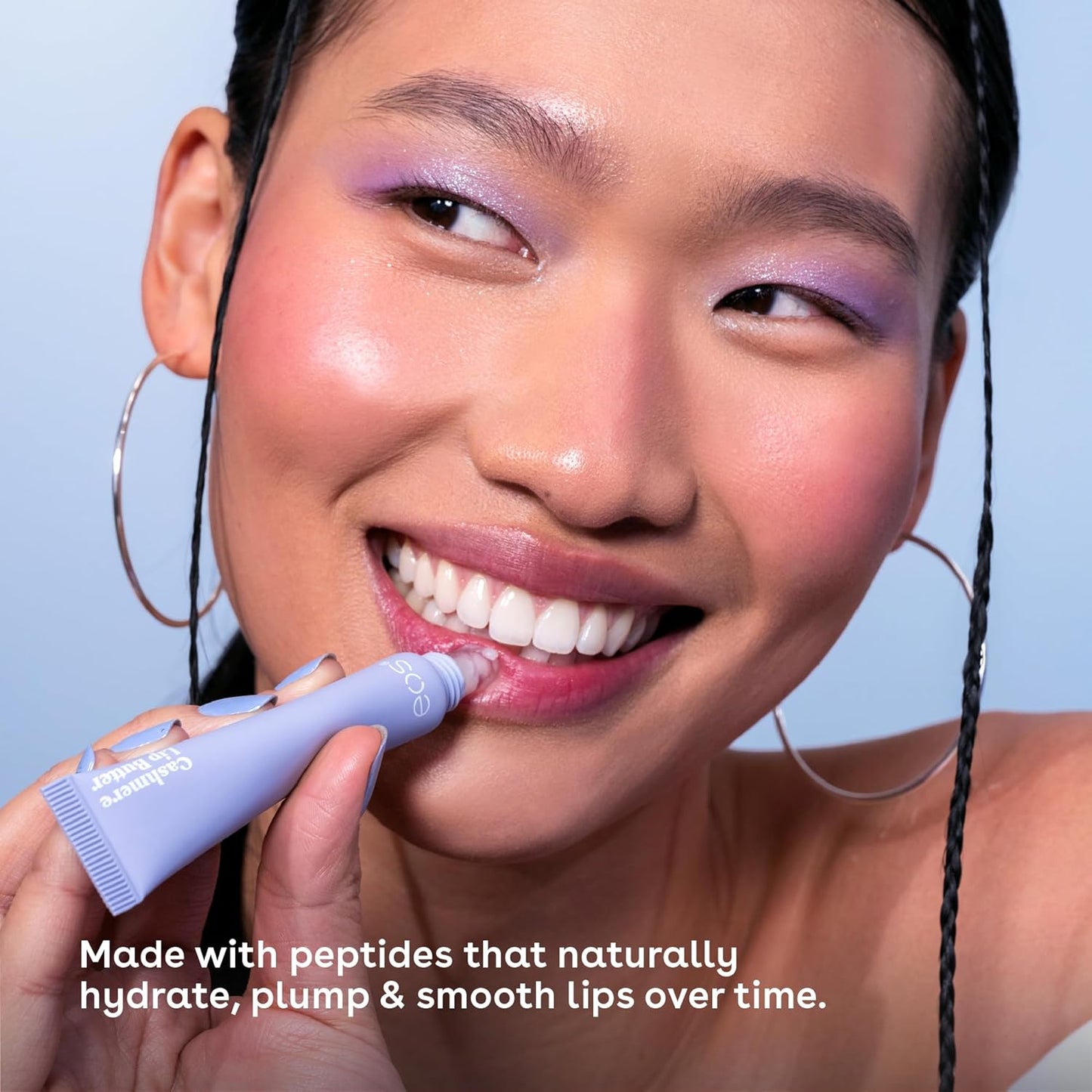 eos Cashmere Lip Butter, Vanilla Cashmere, eos Lip Butter with Plumping Peptides For Smooth Lips, 0.35 fl oz