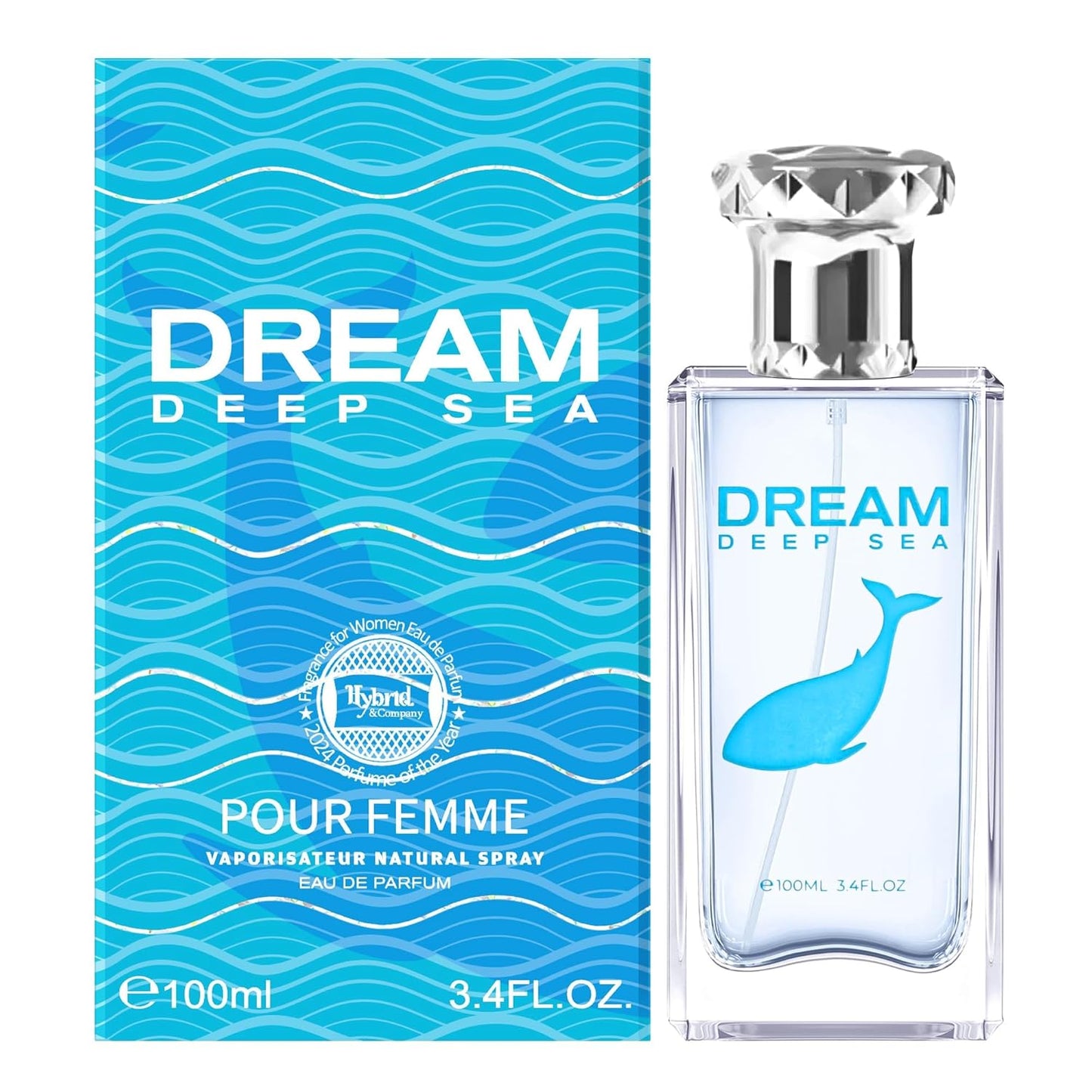 Hybrid & Company Women Dream Deep Sea Pour Femme Eau De Parfum Vaporisateur Natural Spray 3.4 Fl Oz