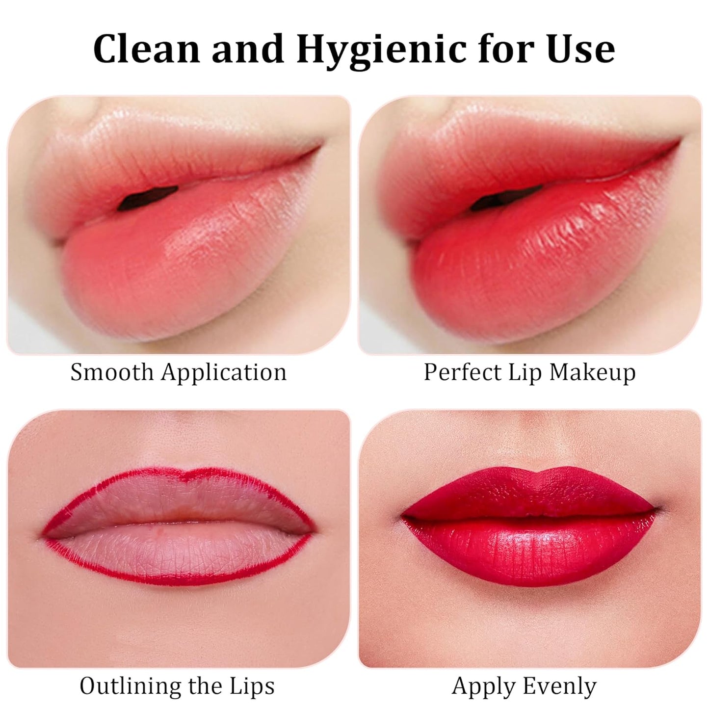 COCIDE 200Pcs Disposable Lip Brush– Lip Applicators Makeup Applicators Lipstick Brush Makeup Brushes & Tools Lip Wands Makeup Artist Kit Essentials Beauty Tools