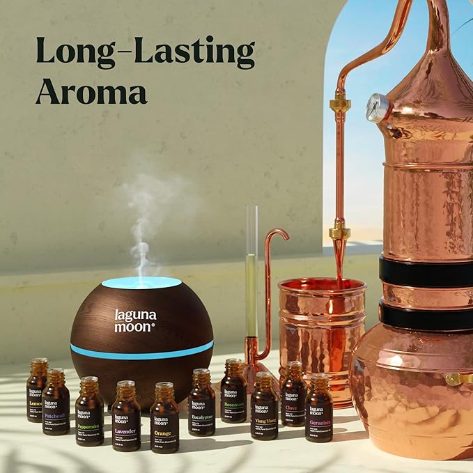 Essential Oils Set - Top 20 Gift Set Oils for Diffusers, Humidifiers, Soaps, Aromatherapy, Candle Making Scents, Cars & Home Products - Peppermint, Tea Tree, Lavender, Eucalyptus, Lemongrass (10mL)