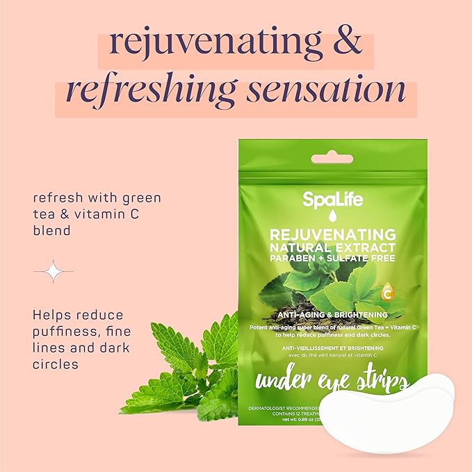 SpaLife Anti-Aging Under Eye Strips Reduce Dark Circles, Wrinkles and Fine Lines (48 Treatment Combo)