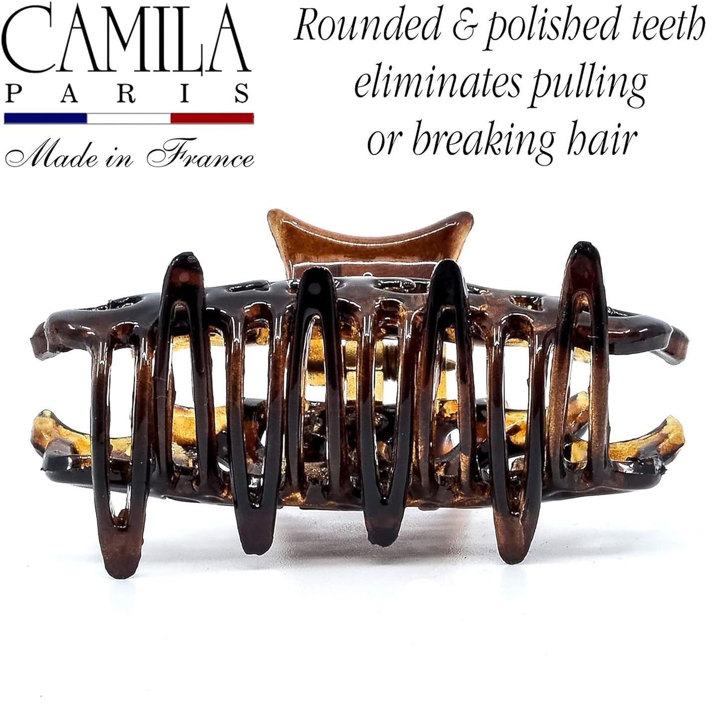 Camila Paris NV105 French Hair Clip for Women, Girls Hair Claw Clips Jaw Fashion Durable and Styling Hair Accessories for Women, Strong Hold No Slip Grip, Made in France