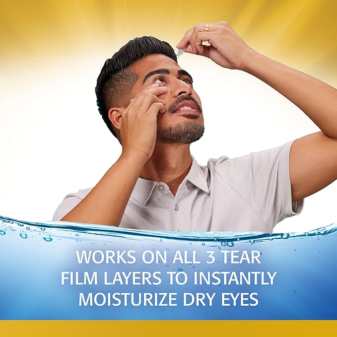 Refresh Optive MEGA-3 Lubricant Eye Drops Preservative-Free Artificial Tears, 0.01 fl oz (0.4 mL), 60 Single-Use Containers (Pack of 2)