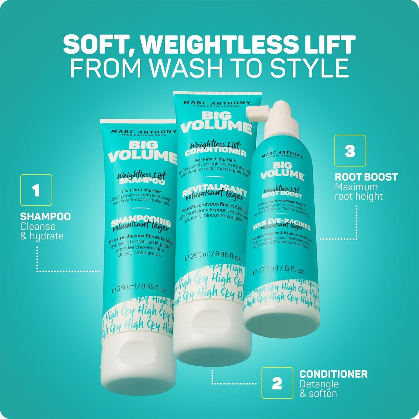 Marc Anthony Big Volume Root Boost Spray, Root Lift Without Stickiness, 6oz