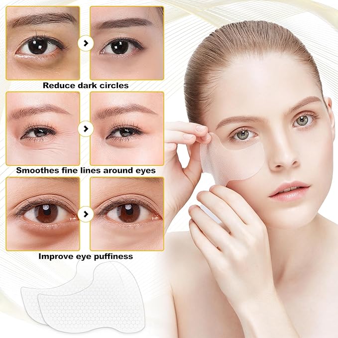 Hotodeal Under Eye Patches (10 Pairs), Using Under Eye Mask Overnight, Eye Patches for Puffy Eyes and Dark Circles, Anti-wrinkle and Lifting Firmness Skin Care, 100% Water-soluble Breathable
