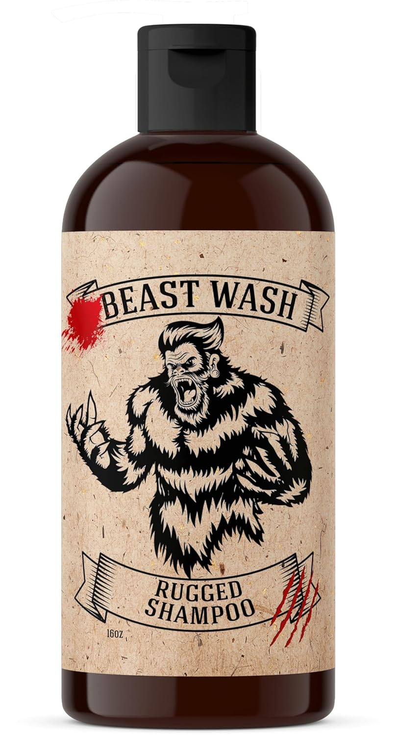 Johnny Slicks Shampoo - Supports Hair Hydration & Volume - Organic Oils & Natural Cleanse - Castor Oil, Aloe Vera, Jojoba - Rugged Scent - 16 oz