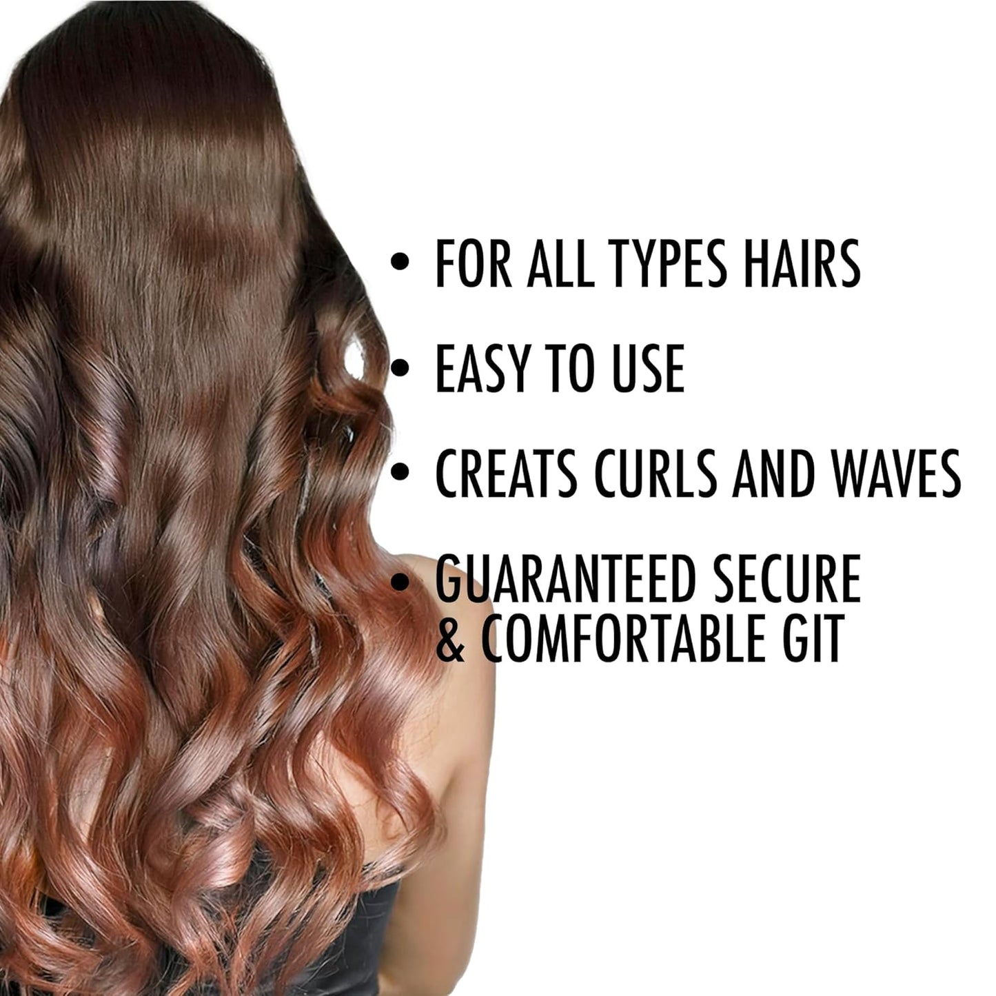 DONNA Foam Hair Rollers, 1"(D) LARGE - Reliable Foam Material, Time Saving Heatless Hair Curler for Wavy Hairstyles, All Hair Types, Hairdressing & Styling, 1 Count