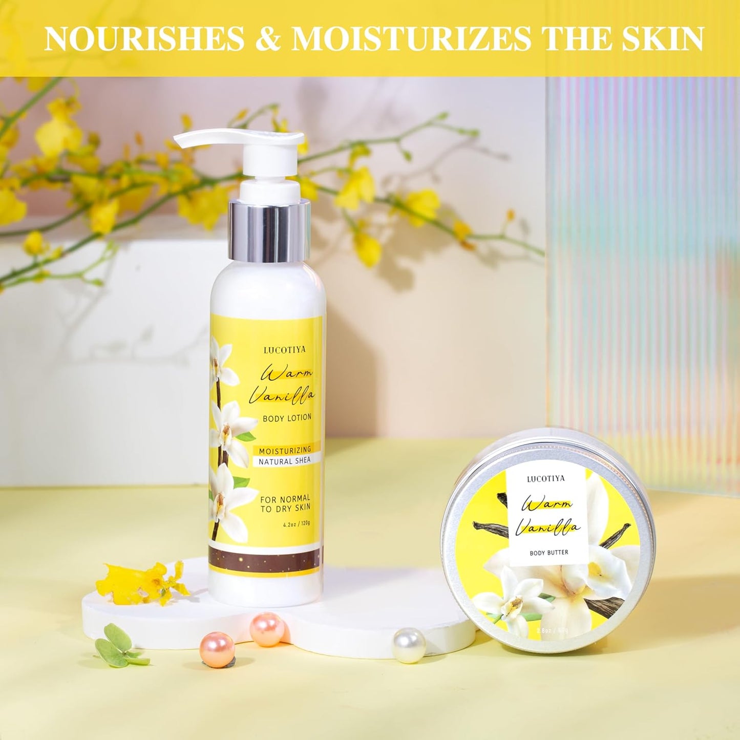 Gifts for Women, Birthday Gifts for Women, Bath and Body Gifts Set, Vanilla Spa Gift for Self Care,Thank you Relaxing Bath Sets for Mom, Girlfriend, Sister, Female Friends, Coworker