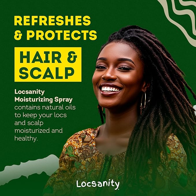 Locsanity Rosewater and Peppermint Daily Moisturizing Spray – Trial Size Hydrating Dreadlock Spray to Nourish The Scalp and Protect Hair from Oil and Buildup (4oz)