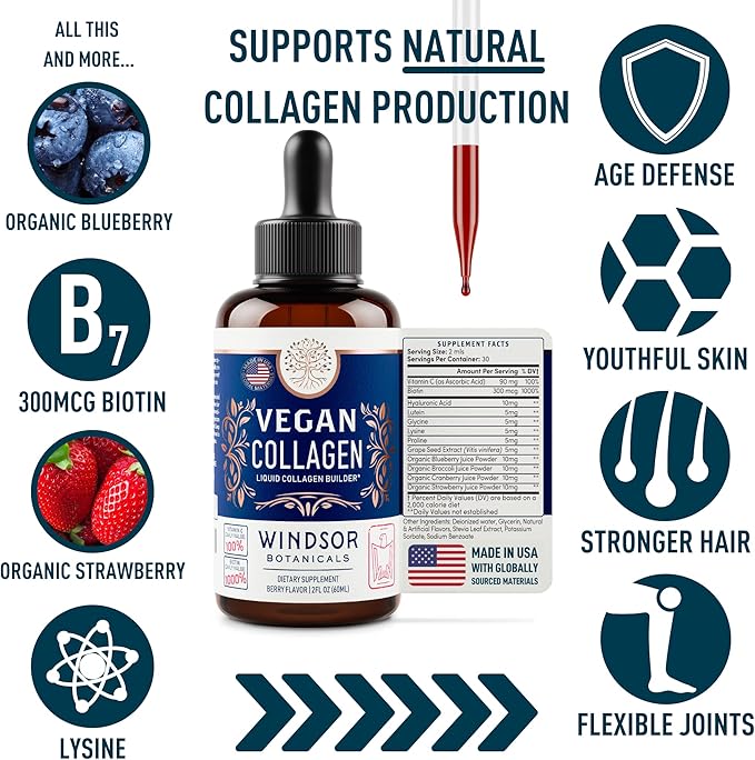 Vegan Collagen Builder Liquid Supplement 60ml, 30 30 Day