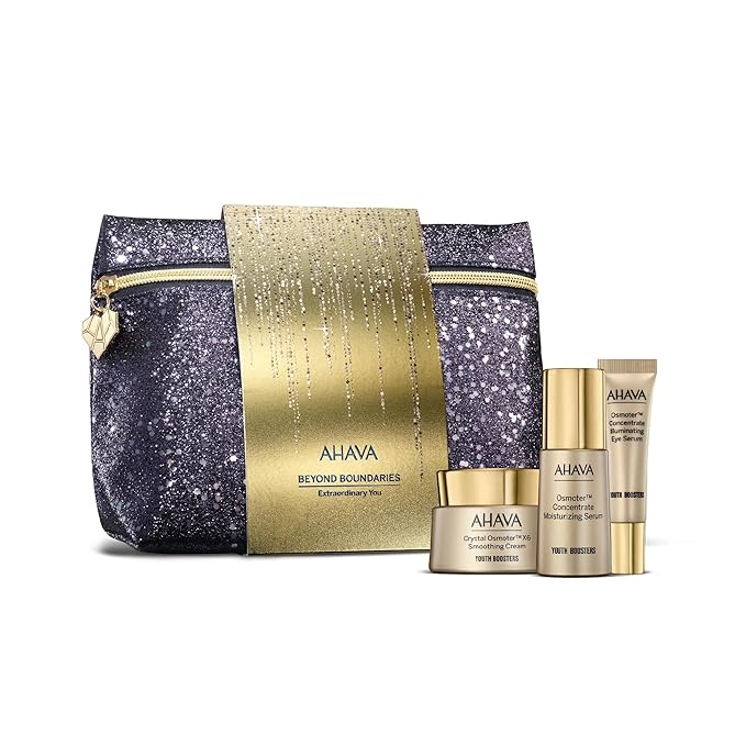 AHAVA Extraordinary You Gift Set - Includes Osmoter Concentrate Set - Moisturizing Serum 1 Fl.Oz, X6 Smoothing Cream 1.7 Fl.Oz, Illuminating Eye Serum 0.5 Fl.Oz & Sample Extreme Day Cream
