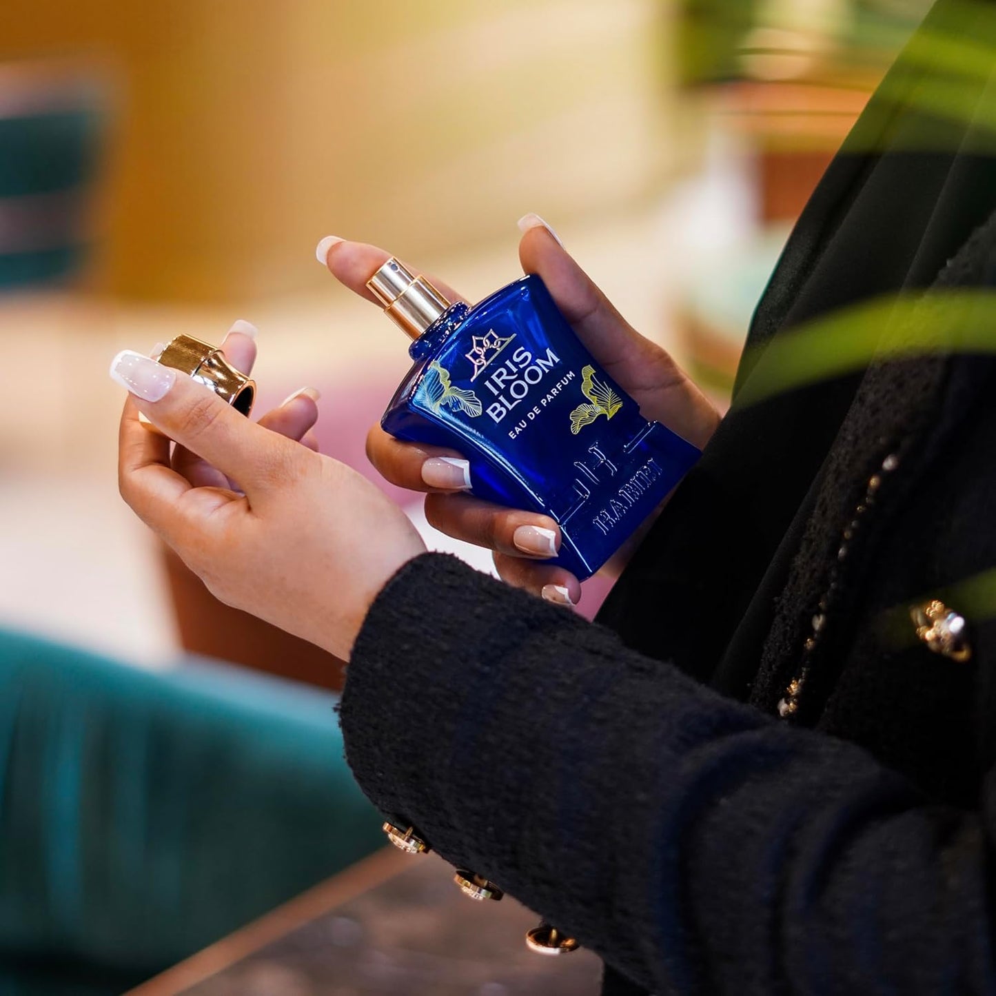 H HABIBI Iris Bloom Arabian Perfume for Women - 2.5 oz (75ML) Long Lasting Women's Fragrances, Floral Scent with Blackcurrant, Jasmine & Saffron Notes