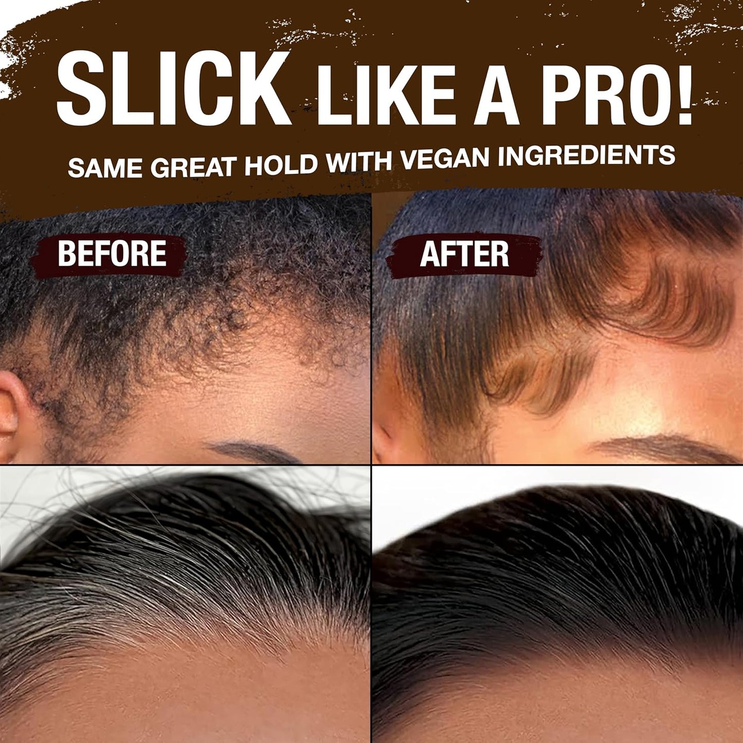 EBIN NEW YORK 24 Hour Edge Tamer Vegan Hair Sleek Stick Natural Black Maximum Hold