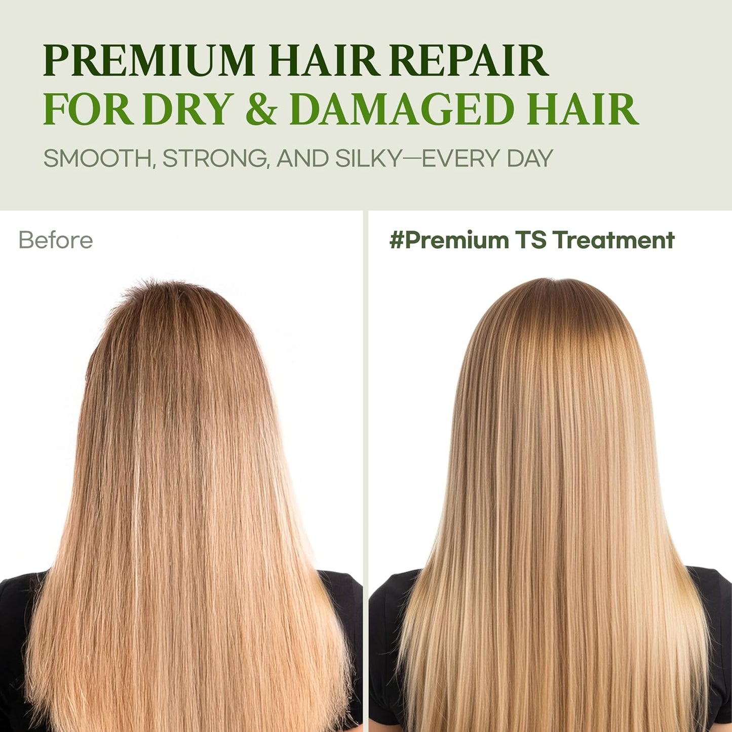 TS Premium TS Treatment | Korean Hair Care with Argan Oil & Shea Butter | Repairs Damaged, Weak Hair | Soothes Scalp Discomfort with Natural Plant Extracts (16.9 Fl Oz)