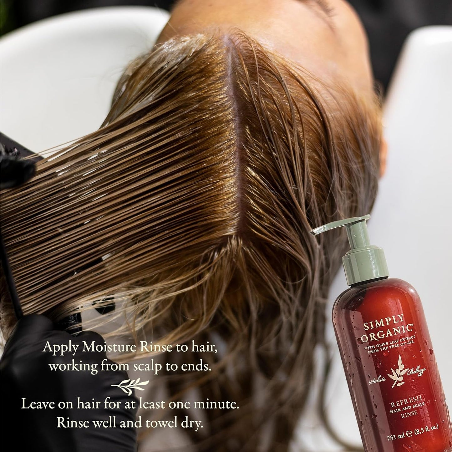 SIMPLY ORGANIC Hair Detox Clarifying Deep Conditioner Scalp Rinse, Made in Italy, All Natural Cruelty Free Hair Care for Women & Men, Rosemary, Sage & Olive Leaf Extract, 8.5 fl oz/251ml, REFRESH